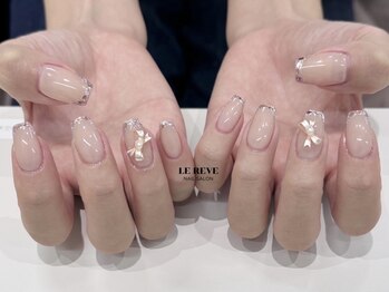 ルレーブ(LE REVE)/ガラスフレンチネイル