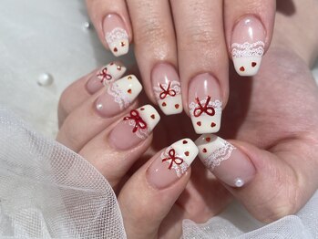 シェルネイル(SHELL NAIL)/レースフレンチ/staff:hirahara