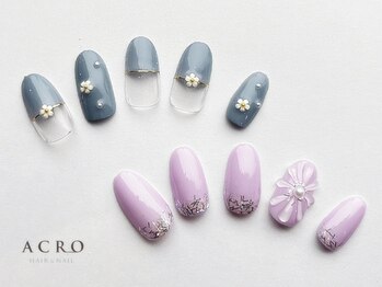 アクロネイル アンド アイ(ACRO NAIL&EYE)の写真/爪の形、長さ、チビ爪でお悩みの方に◎まるで自爪がそのまま伸びたような仕上がりで美フォルムへ☆