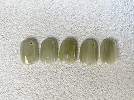 秋ネイル マーブルネイル