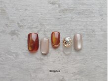 シンプリー 西荻窪店(Simpliee)/ブラウンカラーマグネットネイル