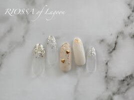 キラキラハートネイル