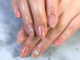 《肌馴染みピンクオーロラnail》