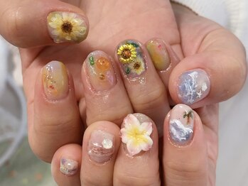 ひまわりとプルメリア