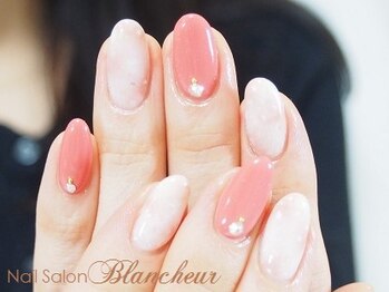 ネイルサロン ブランシュール(Nail Salon Blancheur)/【ふんわりピンクのタイダイ】