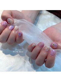 パープルホログラムネイル