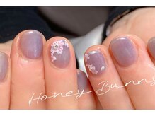 ハニーバニー(HoneyBunny)/春のマグネットフラワーネイル