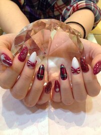 クリスマスっぽい冬ネイル