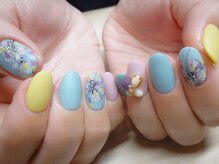 アミュリー ネイル アトリエ(Amury nail atelier)/マット フラワー ビジュー
