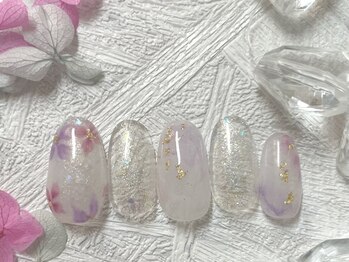ネイルサロン ロゼプリュム/紫陽花ネイル