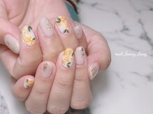 ネイル ファンシーファング(nail_fancy_fang)/金木犀（キンモクセイ）ネイル