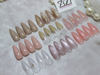 ジジ ネイル(ZIZI Nail)の写真/予算に合わせ選べるコースが充実♪オフ込シンプルネイル登場☆シンプルだけど控えめなアート付でカワイイ☆