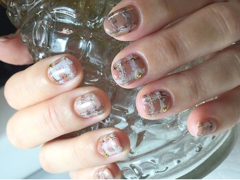 ネイル サロン コービーズ(nail salon COBES)/ツイードチェックネイル☆