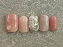 カラネイル 南森町店(calla nail)/桃ネイル　ぷっくり