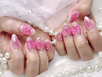 ミヌ(Minou)/チークネイル×リボン