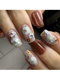 お花ホログラム×マグネット