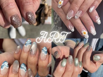 アイリー(AIRY.)の写真/豊富なアートで指先を彩る◎シンプル～ニュアンスまで、さりげないワンポイントアートが光るネイルサロン！