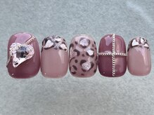 ネイルメゾン 天神店(NAIL MAISON)/ヒョウ柄フレンチネイル￥8500