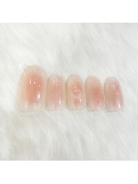 粘膜カラーのチークネイル