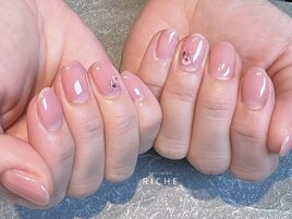 春ピンクネイル