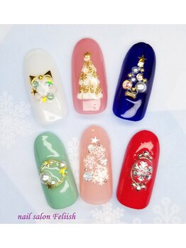 クリスマスネイル