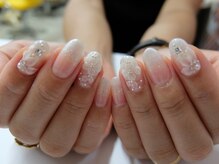 ネイルサロンミキ 横浜(MIKI)/ブライダルネイル白薔薇3D花