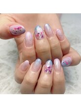 プリル ネイルアンドアイラッシュ 御幸ヶ原店(Puril NAIL&EYELASHES)/押し花ネイル