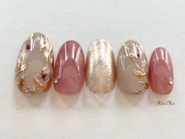 ミラーフラワーネイル