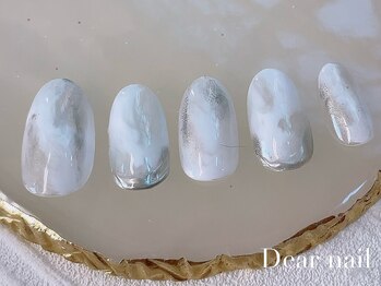 ディア ネイル(Dear nail)/ホワイトタイダイ