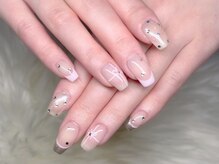 ローブセカンド(L'aube 2nd)/ジェル◆手描きリボンネイル