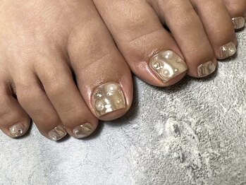 アネモネネイル(anemone nail)/フットネイル