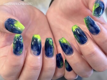 サンブラウン(SUN BROWN)/nail designed byCHIHARU