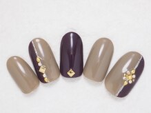 シックネイル(CHIC nail)/バイカラー ブラウン ネイル