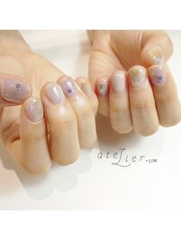 たくさんの色を馴染ませて