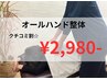 4月限定☆口コミ割【オーダーメイド◎】オールハンド整体(50分)¥5000→¥2980