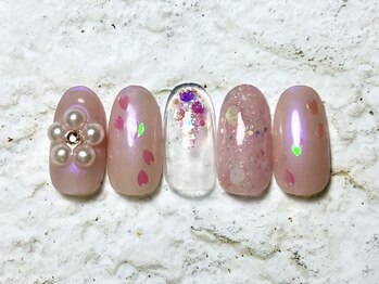 アヤ(AYA)/桜ひらりストーンフラワーネイル