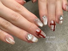 ジューシーゴールド(juicy gold)/チェックネイル