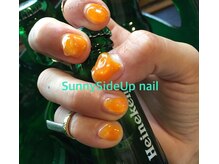サニーサイドアップ ネイル(Sunny SideUp nail)/夏オレンジ果実ネイル