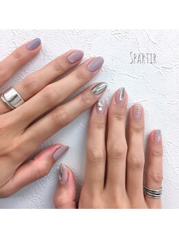 エスパルティール(Spartir)/シルバー遊びネイル