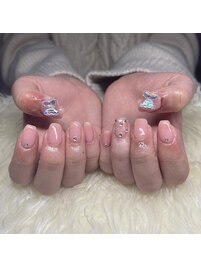 ワンホンネイル☆蝶々ネイル