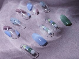 2022四季_夏ネイル-半夏生-