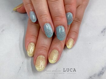 ネイルアトリエルカ(nail atelier LUCA)/M-280 ソルベカラー夏色ネイル