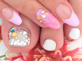 リゾート☆キラキラネイル