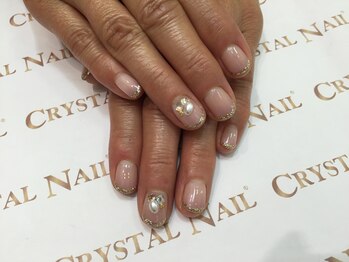 クリスタルネイル 木の葉モール橋本店(CRYSTAL NAIL)/ラメフレンチ