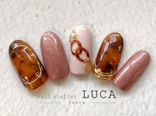 ネイルアトリエルカ(nail atelier LUCA)/W-332 べっ甲アクセサリーネイル