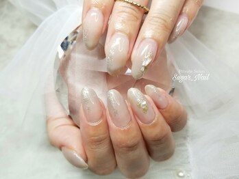 シュガーネイル(sugar nail)/グレージュグラデ