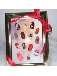 バレンタインネイル　サンプル