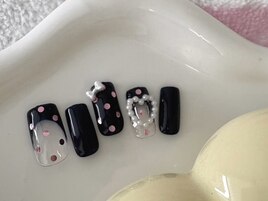フレンチ×ドットネイル