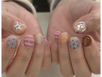 ペロ 名古屋(pelo)/落書きショートネイル