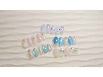 ネイルトップエクル(nail top E CRU)の写真/自他店オフ無料定額デザイン◎トレンドネイルを毎月更新!あなただけの指先へ♪